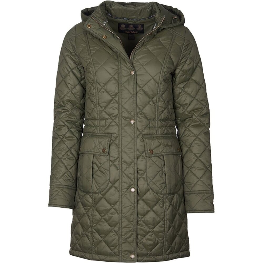 Barbour Jenkins Quilted Jacket – Olive Green – Size 12